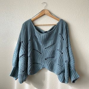 Moon & Madison blue knit sweater medium